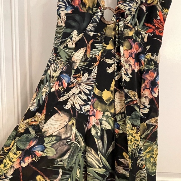 Emprada tropical print wide leg jumpsuit- size L - Picture 2 of 4